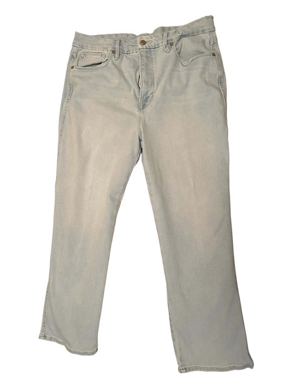 Good American Women’s Light Blue Relaxed Jeans Size 14/32
